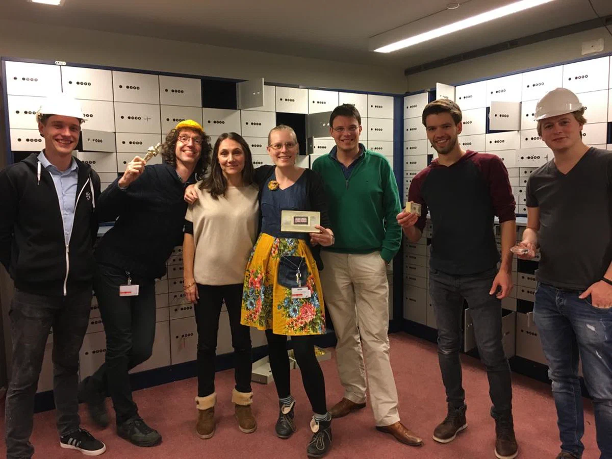 MReye research group team at an escape room social event