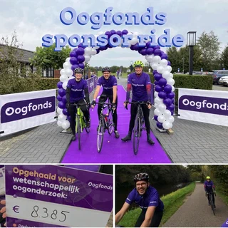 MReye group members cycling at the Oogfonds sponsor ride for ocular research