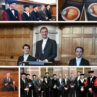 Luc van Vught at his PhD defense on negative dysphotopsia at Leiden University