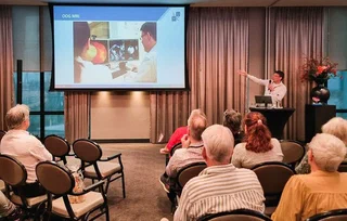 MReye presentation on clipless ocular proton therapy at national uveal melanoma patient day